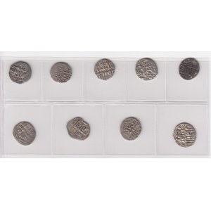 Group of Juchid, Golden Horde AR Dirham Sarai AH 737 (1), Saray al-Jadida AH (745), AH 747, AH 748 (2) (9)