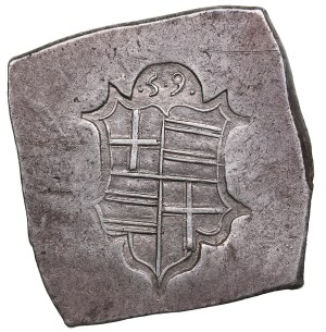 Livonian Order 1/2 Thaler Halbtalerklippe 1559, Wenden / Riga, Wilhelm von Fürstenberg (1557-1559) - NGC AU DETAILS