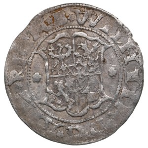 Livonian Confederation (Riga) AR Ferding 1555 - Wilhelm von Brandenburg and Heinrich von Galen