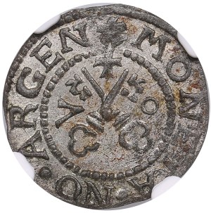 Free City of Riga 1 Schilling 1570 - NGC AU 58