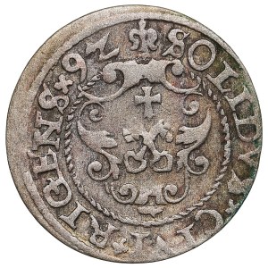 City of Riga under Polish rule, BI Schilling / Solidus 1592 - Sigismund III Vasa (1587-1632)