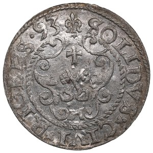 City of Riga under Polish rule, BI Schilling / Solidus 1593 - Sigismund III Vasa (1587-1632)