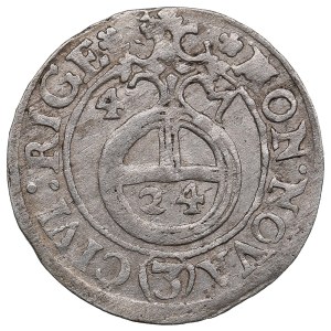 City of Riga under Swedish rule, AR Dreipölker (1⁄24 Thaler) 1647 - Christina (1632-1654)