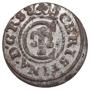 Duchy of Livonia (Riga) BI Schilling / Solidus 1647 - Christina (1632-1654)
