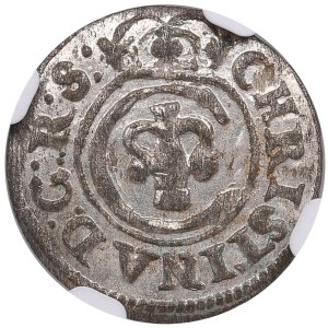 City of Riga under Swedish rule, BI Schilling / Solidus 1648 - Christina (1632-1654) - NGC MS 63