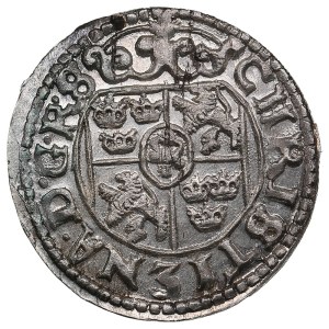 Duchy of Livonia (Riga) AR Dreipölker (1⁄24 Thaler) 1648 - Christina (1632-1654)