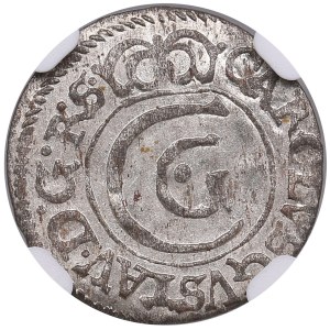City of Riga under Swedish rule, BI Schilling / Solidus 1657 - Karl X Gustav (1654-1660) - NGC MS 62