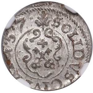 City of Riga under Swedish rule, BI Schilling / Solidus 1657 - Karl X Gustav (1654-1660) - NGC MS 62
