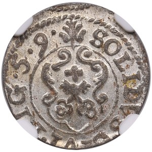 City of Riga under Swedish rule, BI Schilling / Solidus 1659 - Karl X Gustav (1654-1660) - NGC MS 62