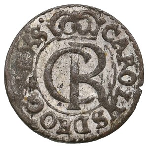 Duchy of Livonia (Riga) BI Schilling / Solidus 1661 - Karl XI (1660-1697)