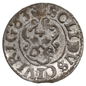 City of Riga under Swedish rule, BI Schilling / Solidus 1663 - Karl XI (1660-1697)