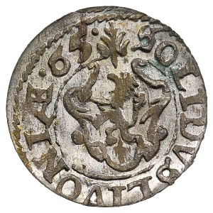 Duchy of Livonia (Riga) BI Schilling / Solidus 1665 - Karl XI (1660-1697)
