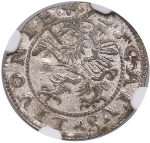 Duchy of Livonia (Dahlen) 1 Schilling 1572 - Jan Chodkiewicz (1566-1578) - NGC AU 55