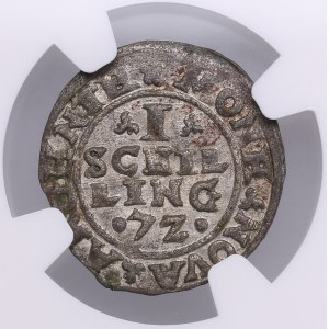 Duchy of Livonia (Dahlen) 1 Schilling 1572 - Jan Chodkiewicz (1566-1578) - NGC MS 63