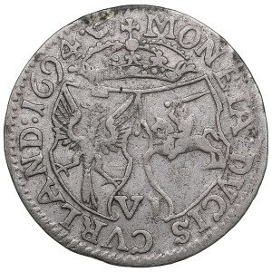 Duchy of Courland and Semigallia (Mitau) 6 Groschen 1694 - Friedrich Kasimir Kettler (1682-1698)