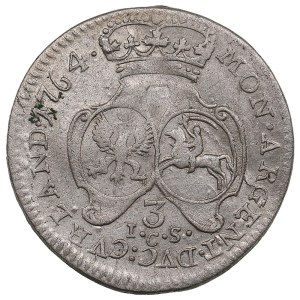 Duchy of Courland and Semigallia (Mitau) 3 Groschen 1764 - Ernst Johann von Biron (1763-1769)