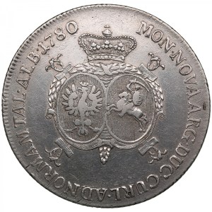 Duchy of Courland (Mitau) 1 Thaler 1780 - Peter von Biron (1769-1795)