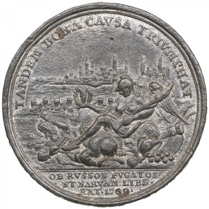 Sweden (Related to Russia & Estonia) Tin-Alloy Medal 1700 - Victory at Narva, 20 November 1700 - Karl XII (1697-1718)