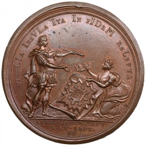 Russia (Related to Estonia) Bronze Medal 1710 - Capture of Arensburg, 15 September - Peter I (1682-1725)