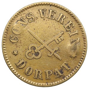Estonia (Russia) Brass Token 10 Marke 1866 - Consumverein Dopat