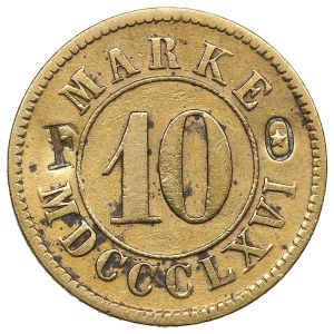 Estonia (Russia) Brass Token 10 Marke 1866 - Consumverein Dopat