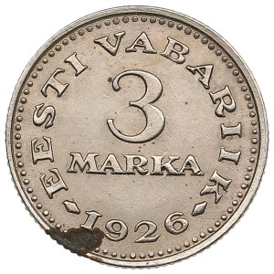 Estonia 3 Marka 1926 - Mint error