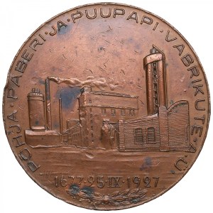 Estonia Bronze Medal 1927 - 250th Anniversary of the Northern Paper and Pulp Works Ltd