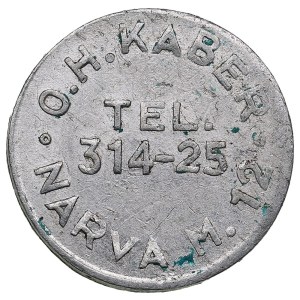 Estonia (Narva) Aluminium Token ND (1930s) - Otto Heinrich Kaber, scales and safes shop