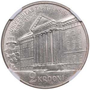 Estonia 2 Krooni 1932 - Tartu University - NGC MS 62