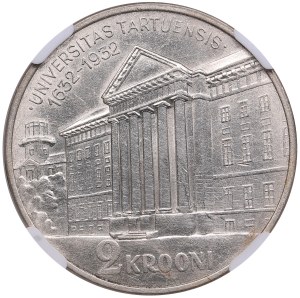 Estonia 2 Krooni 1932 - Tartu University - NGC MS 62