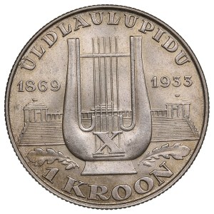 Estonia 1 Kroon 1933 - Song Festival