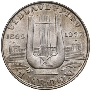 Estonia 1 Kroon 1933 - Song Festival