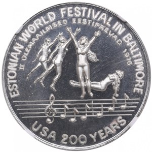 Estonia (Sweden) Medal 1976 - 2nd Estonian World Festival in Baltimore - NGC PF 68 ULTRA CAMEO