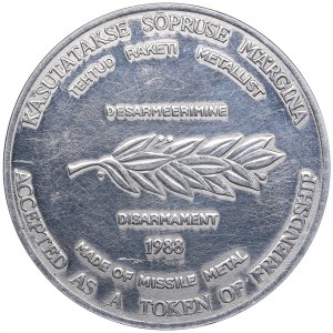 Estonia (Russia / USSR) Medal 1988 - Estonian Peace Committee. Token of Friendship