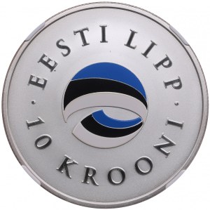 Estonia 10 Krooni 2004 - National Flag - NGC PF 70 ULTRA CAMEO