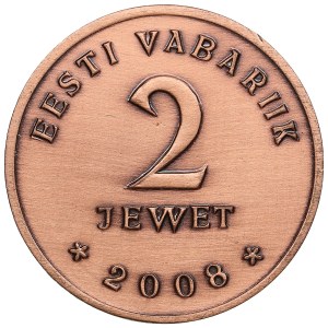 Estonia 2 Jewe 2008 - 70th Anniversary of Jõhvi Receiving Town Rights