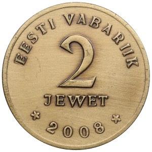 Estonia 2 Jewe 2008 - 70th Anniversary of Jõhvi Receiving Town Rights