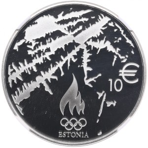 Estonia (Utrecht Mint) 10 Euros 2014 - Sochi Olympics - NGC PF 69 ULTRA CAMEO