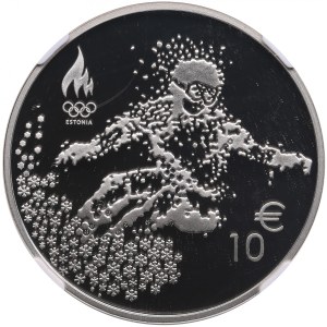 Estonia (Vilnius Mint) 10 Euros 2018 - Pyeongchang Olympics - NGC PF 70 ULTRA CAMEO