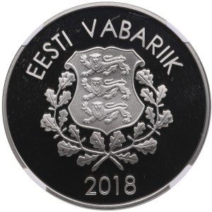 Estonia (Vilnius Mint) 10 Euros 2018 - Pyeongchang Olympics - NGC PF 70 ULTRA CAMEO