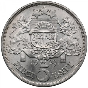 Latvia (Royal Mint, London) 5 Lati 1929