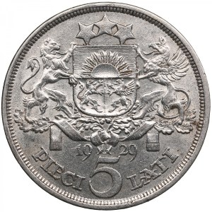 Latvia (Royal Mint, London) 5 Lati 1929