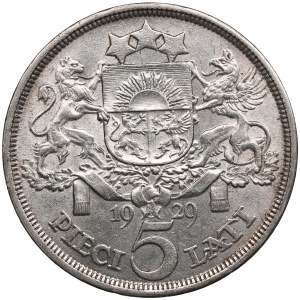 Latvia (Royal Mint, London) 5 Lati 1929