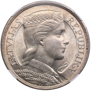 Latvia (Royal Mint, London) 5 Lati 1929 - NGC MS 63