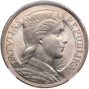 Latvia (Royal Mint, London) 5 Lati 1929 - NGC MS 63