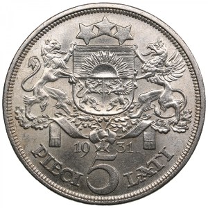 Latvia (Royal Mint, London) 5 Lati 1931