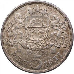 Latvia (Royal Mint, London) 5 Lati 1931