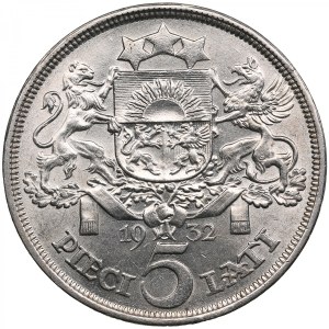 Latvia (Royal Mint, London) 5 Lati 1932
