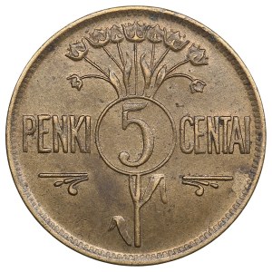 Lithuania (Kings Norton, Birmingham) 5 Centai 1925