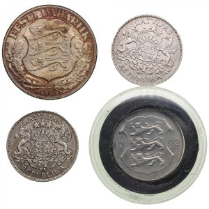 Group of Estonian & Latvian coins and token (4)